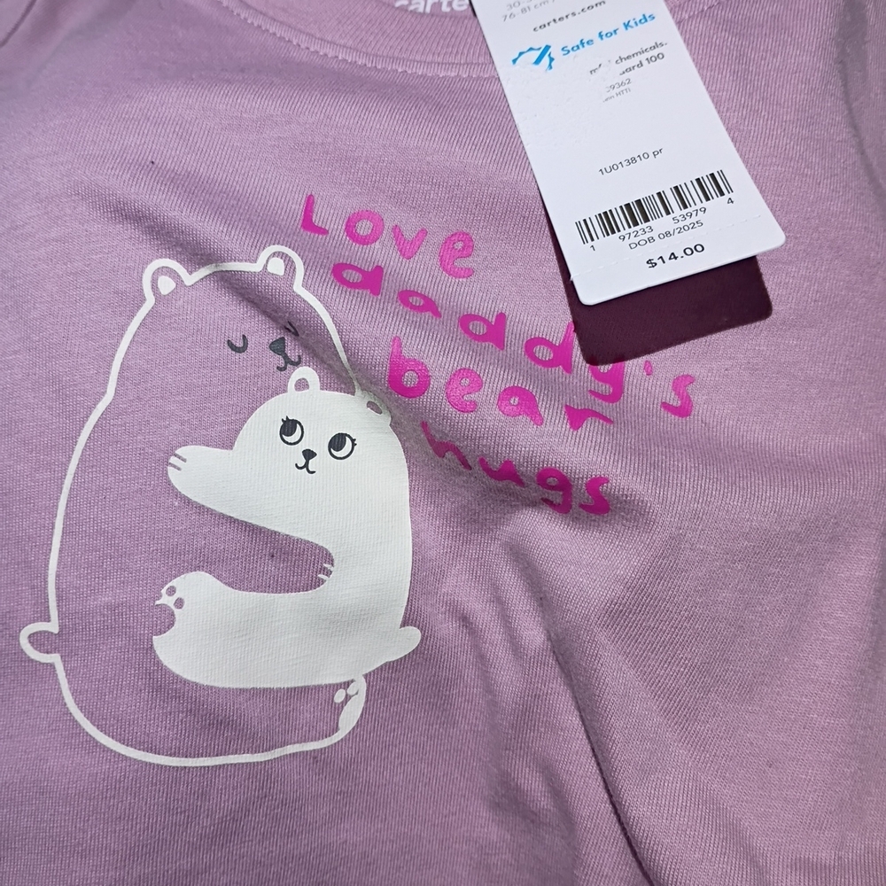 Carter's Purple Bodysuit with Bear Print